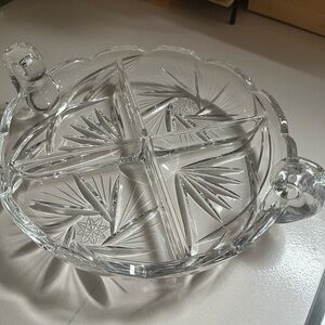 Intricate Crystal Divided Dish